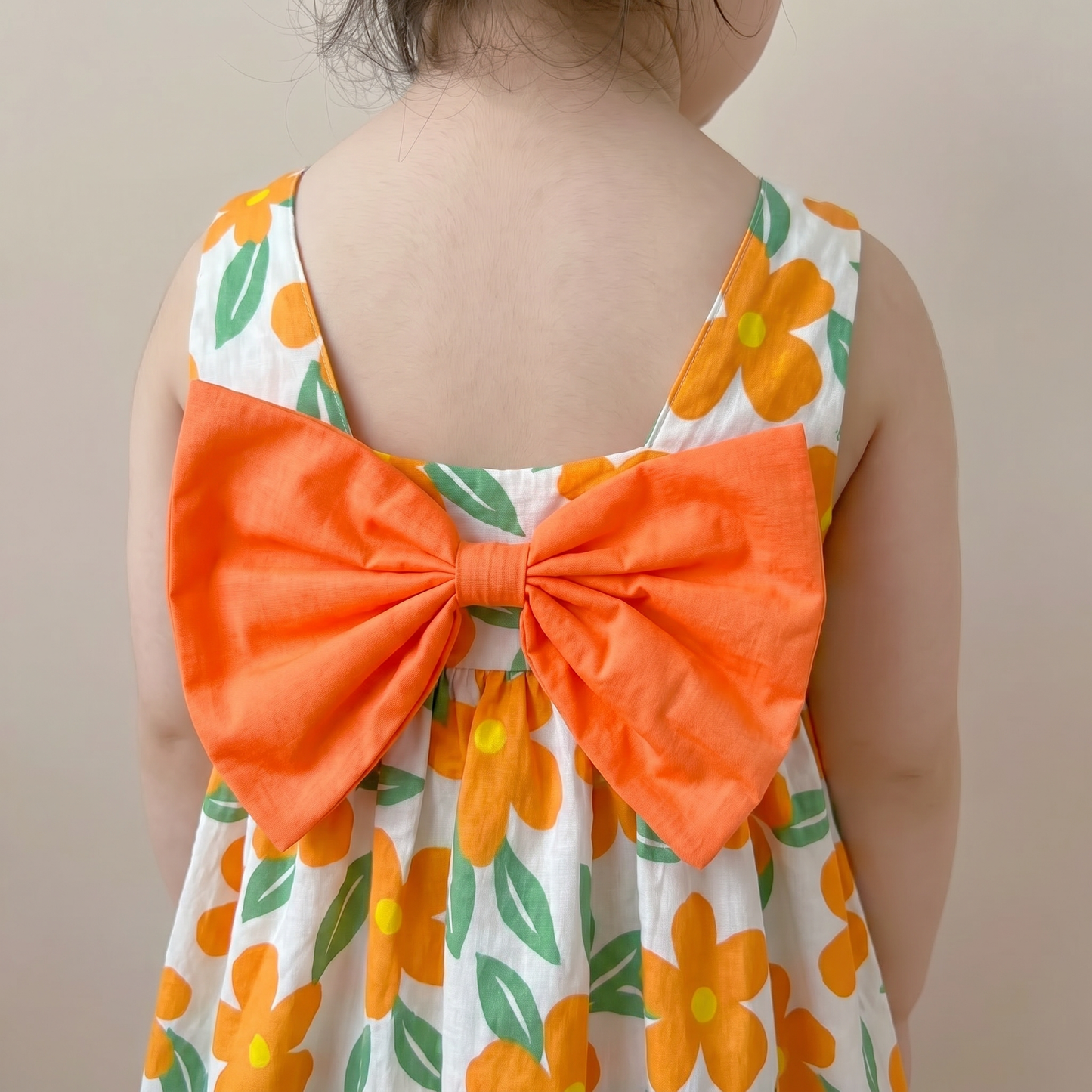 Sunny Blossom Bow Dress Set