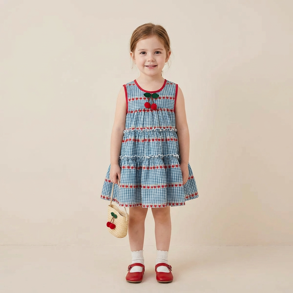 Cherry Picnic Dress Set