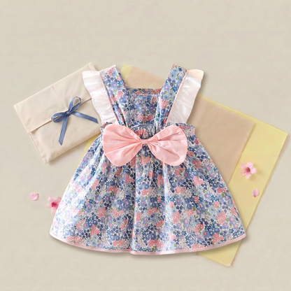 Vintage Bloom Bow Dress