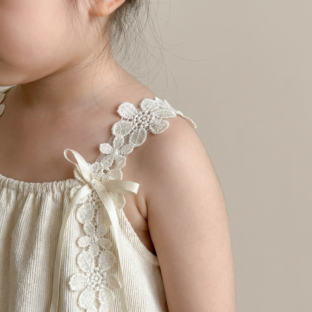 Delicate Blossom Linen Dress