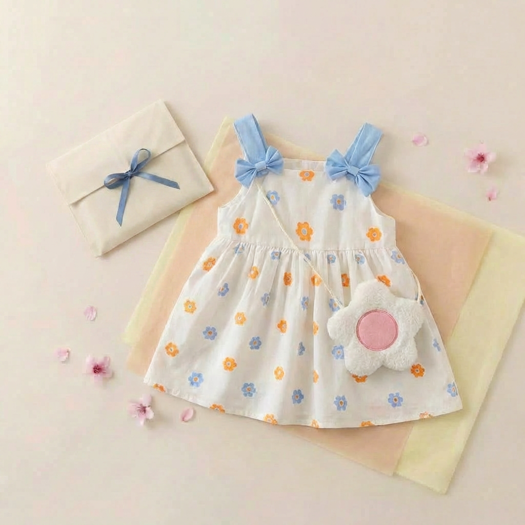 Soft Petal Dress Set