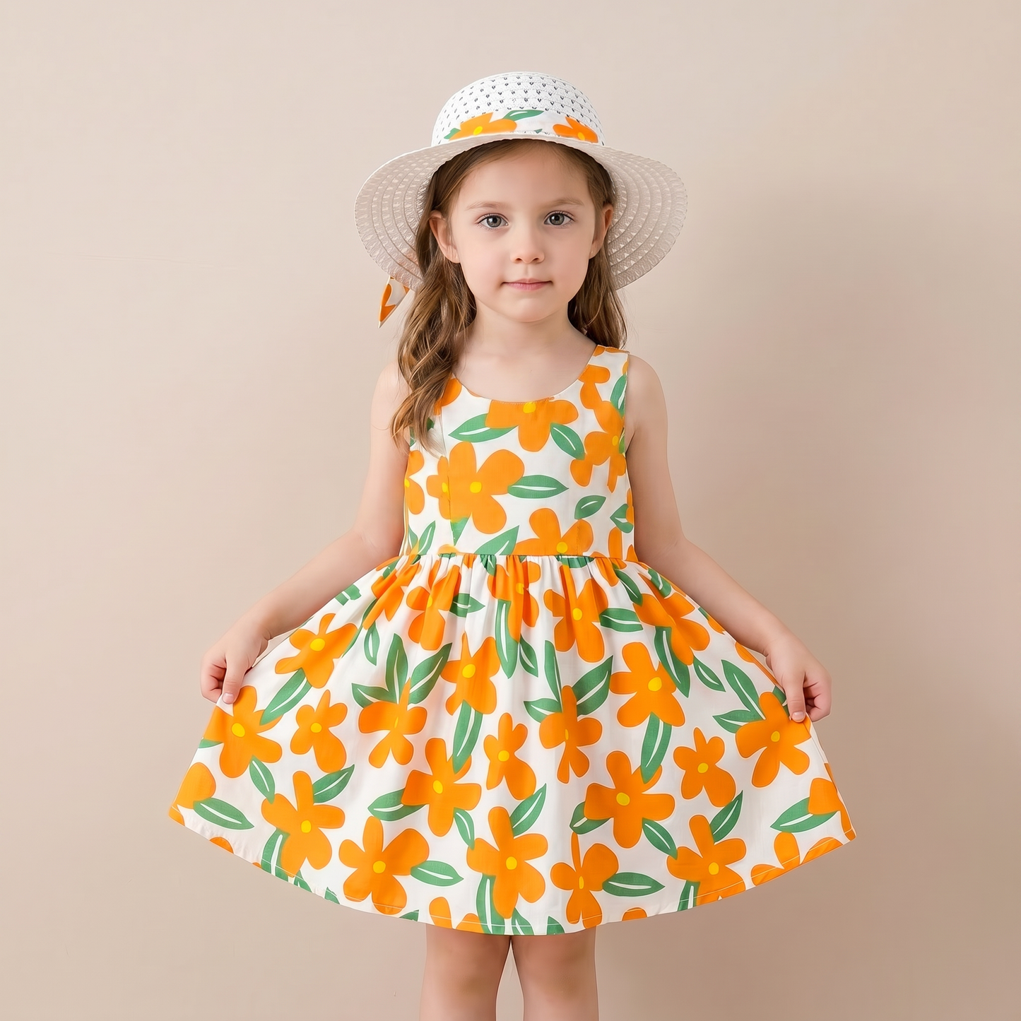 Sunny Blossom Bow Dress Set