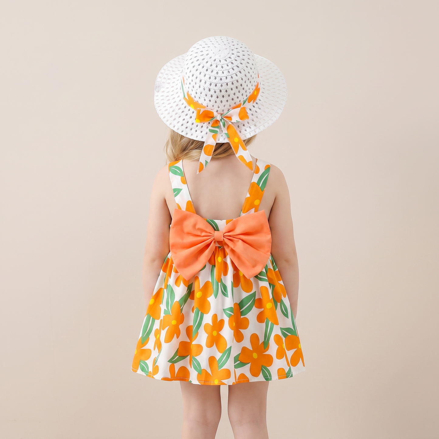 Sunny Blossom Bow Dress Set