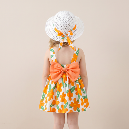 Sunny Blossom Bow Dress Set