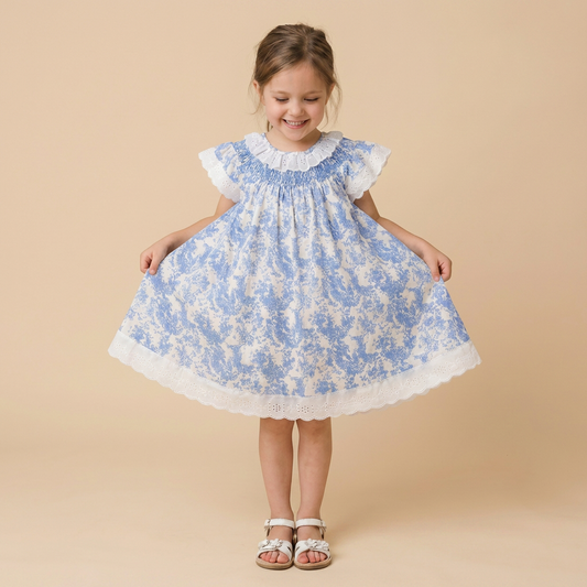 Timeless Blue Toile Dress