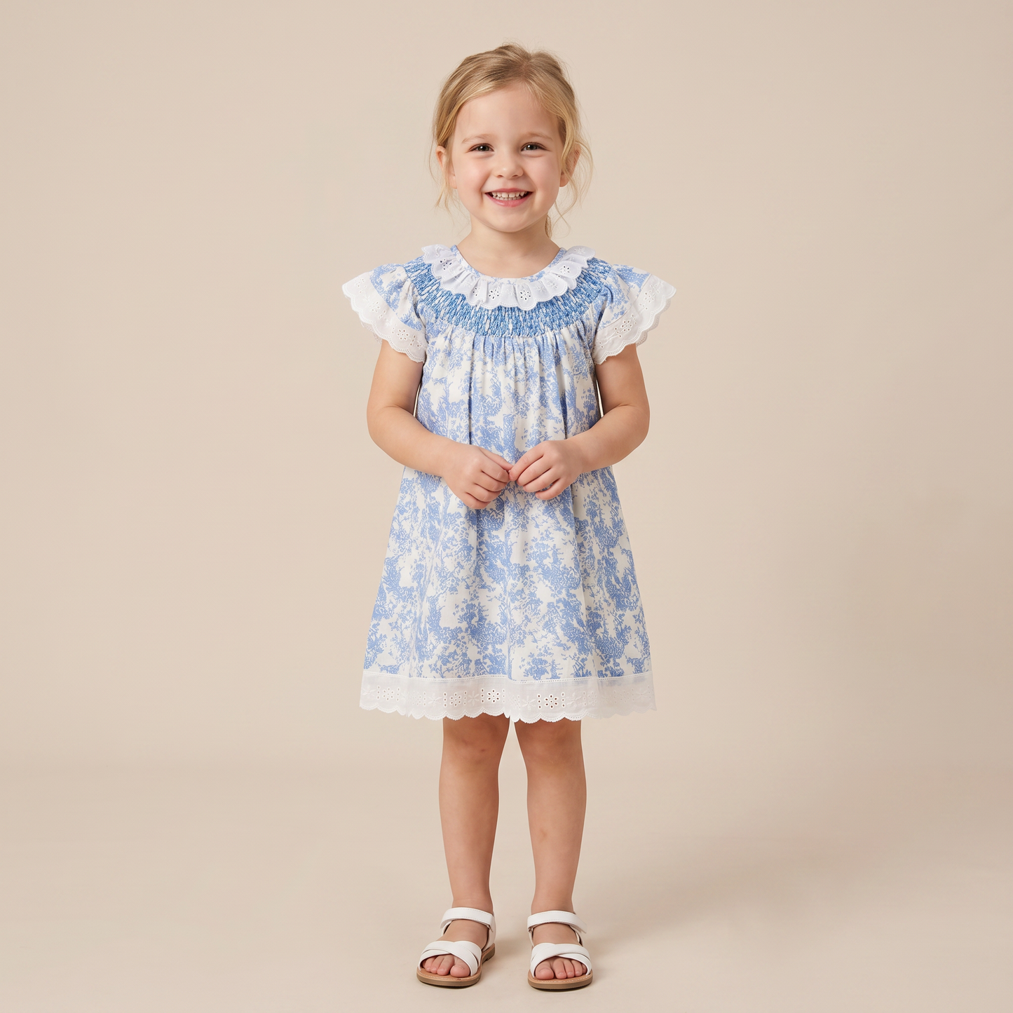 Timeless Blue Toile Dress